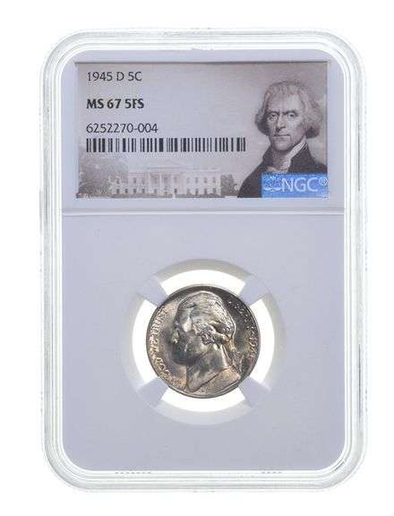 MS67 5FS 1945-D Jefferson Nickel - Graded NGC