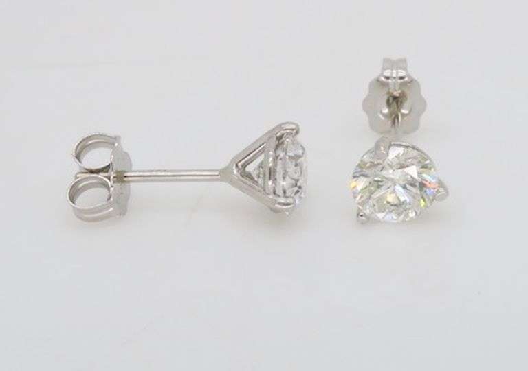 Martini Set Diamond Stud Earrings in 14k