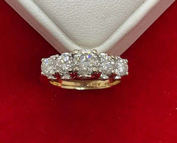 CERTIFIED BRAND NEW 14K GOLD AND DIAMOND RING. 2.32 CARATS