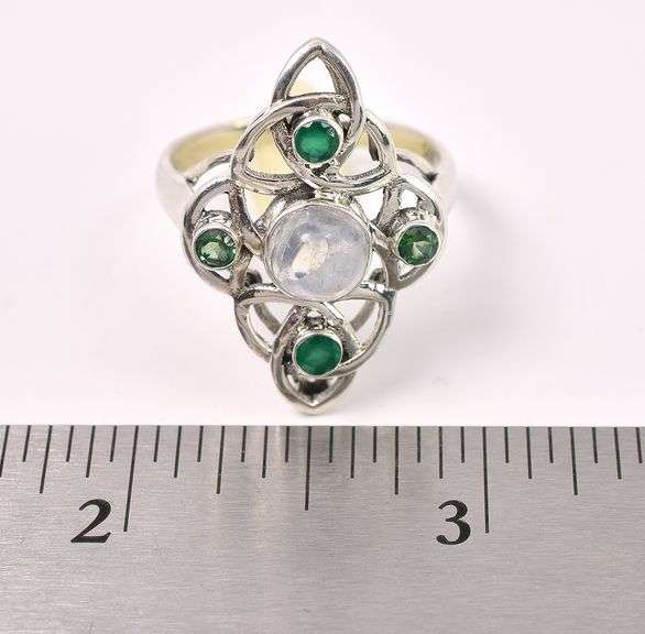 Multi-Gem Ring In Sterling Silver