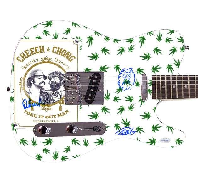 Cheech And Chong Up In Smoke Still Smoking Graphics Photo Poster Signed Guitar ACOA