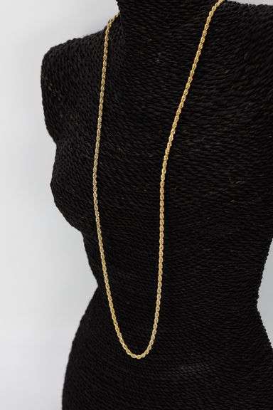 22k Yellow Gold Plated Sterling Silver Diamond-Cut Rope Chain 3.3mm Solid 925 Italy New Necklace 30"