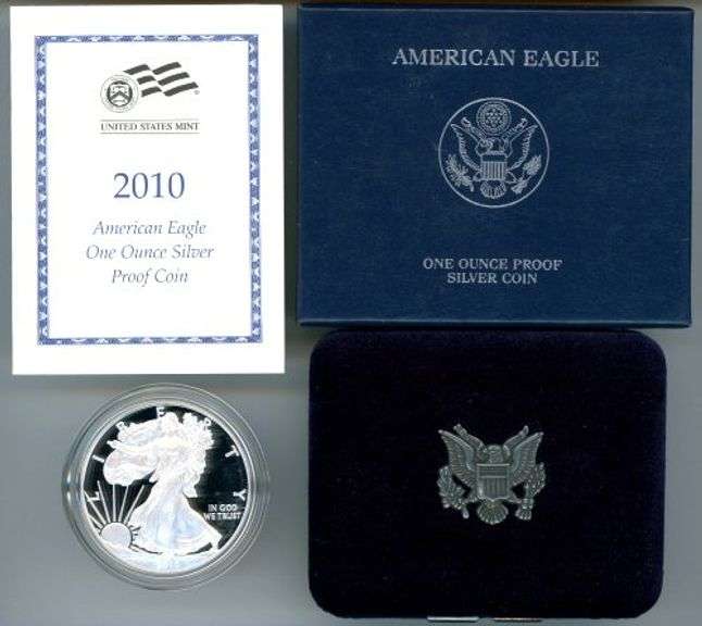 2010 Proof Silver Eagle in Box w/CoA