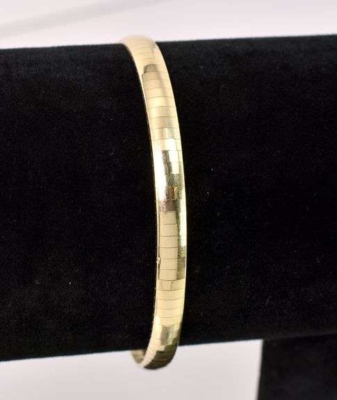 Good-Looking Omega Chain Bracelet In 14K Yellow Gold