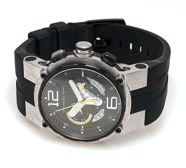 Italian sport men’s watch Officina Del Tempo Chrono Swiss Movement, Sapphire crystal, 100M water resistance