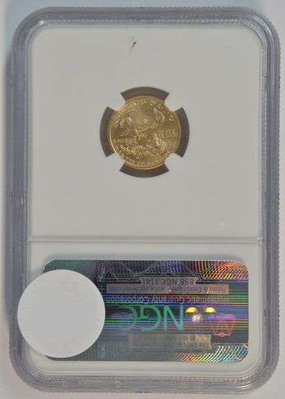 Flawless 2003 $2 American Gold Eagle coin. NGC MS70