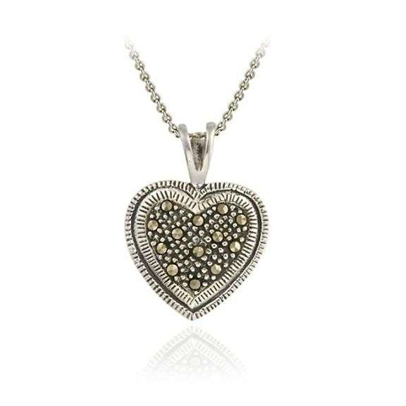 Sterling Silver Marcasite Pendant