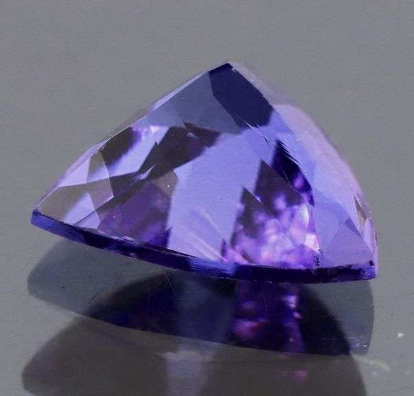 High fire 1.14ct trillion cut Tanzanite