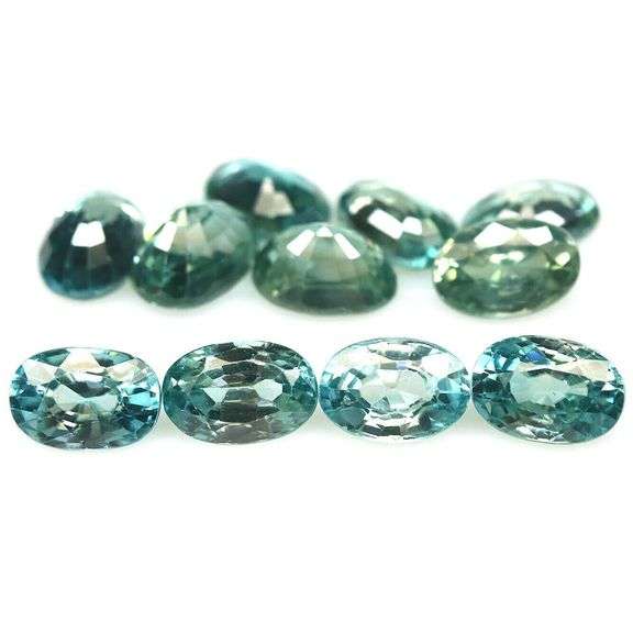 Radiant! 9.13ct baby blue Zircon set