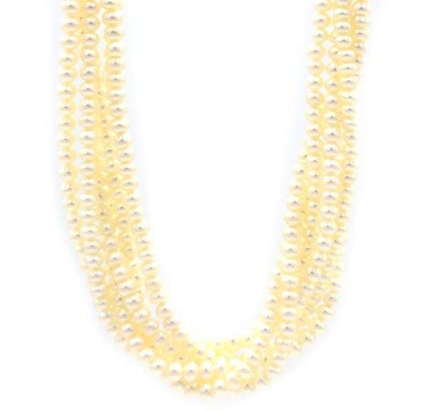 Elegant Multi Strand Pearl Necklace
