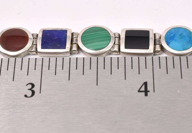 Multi-Gem Bracelet In Sterling Silver