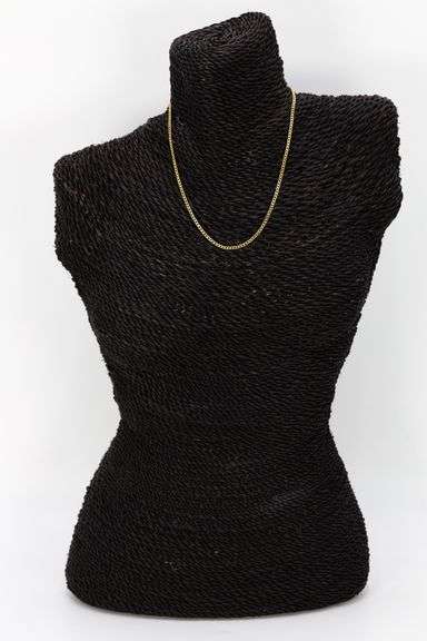 14k Yellow Gold Hollow Curb Link Chain 2.5mm Necklace 16"