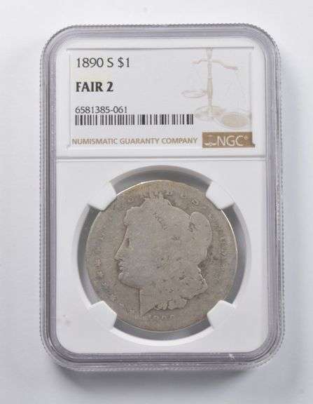 FAIR 2 1890-S Morgan Silver Dollar NGC