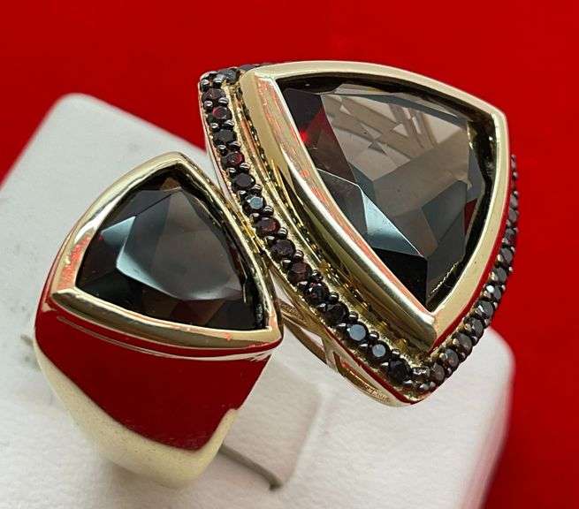 BRAND NEW 14K GOLD RING WITH SMOKEY QUARTZ