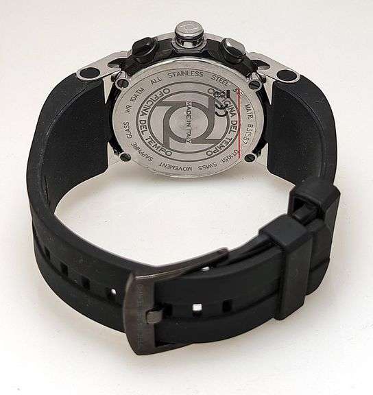 Italian sport men’s watch Officina Del Tempo Chrono Swiss Movement, Sapphire crystal, 100M water resistance