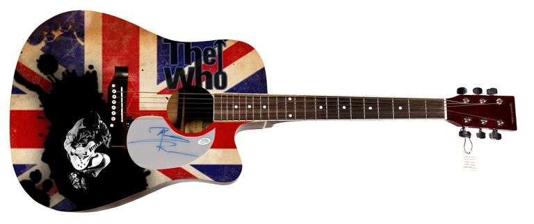 Pete Townshend The Who Autographed Custom  Graphics 1/1 Acoustic Guitar ACOA