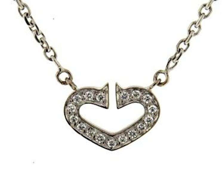 Charming Cartier 18kt Diamond Heart of Cartier Pendant