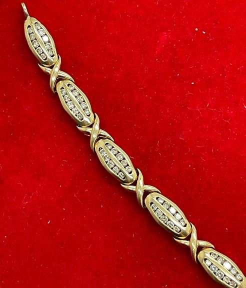 CERTIFIED 14K YELLOW GOLD DIAMOND BRACELET