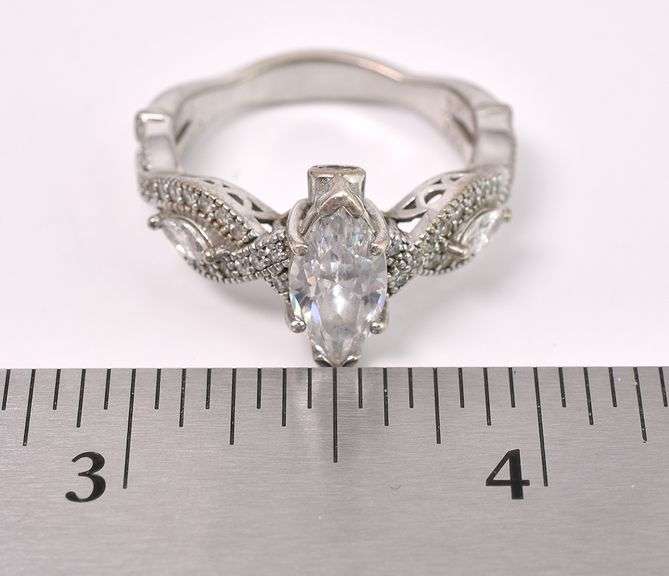 Beautiful CZ Ring In Sterling Silver