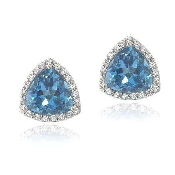 Sterling Silver London Blue Topaz Earrings