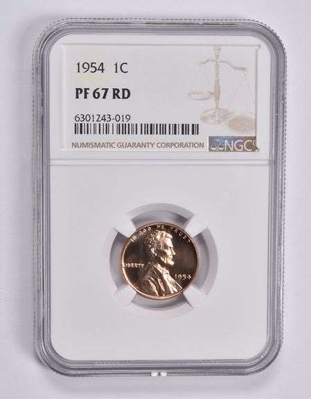 PF67 RD 1954 Lincoln Wheat Cent NGC