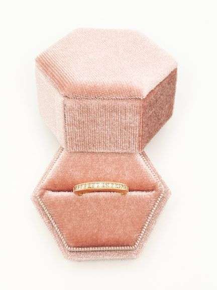14kt Solid Yellow Gold Diamond Band
