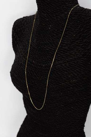 22k Yellow Gold Plated Sterling Silver Box Chain 0.8mm Genuine Solid 925 Italy Classic New Necklace 24"