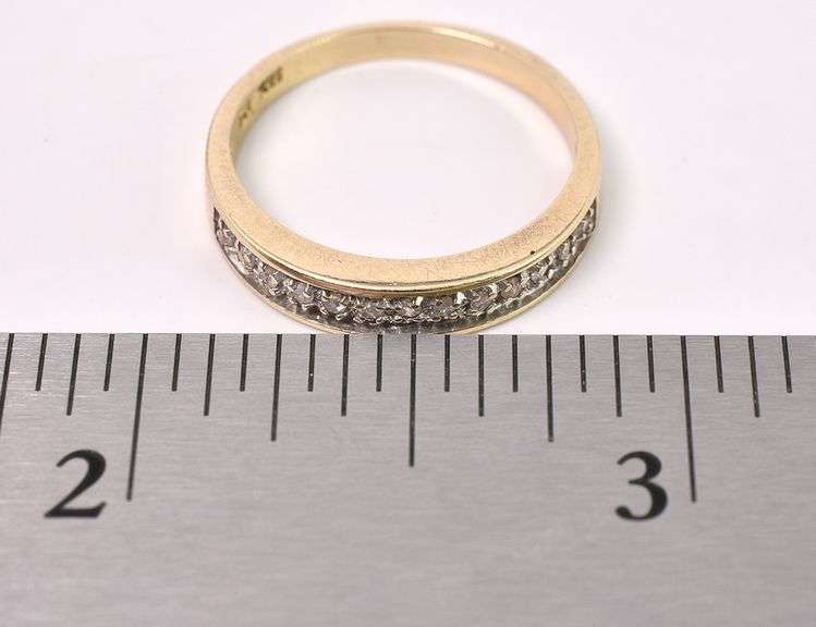 Classy Diamond Band Ring IN 14K Yellow Gold