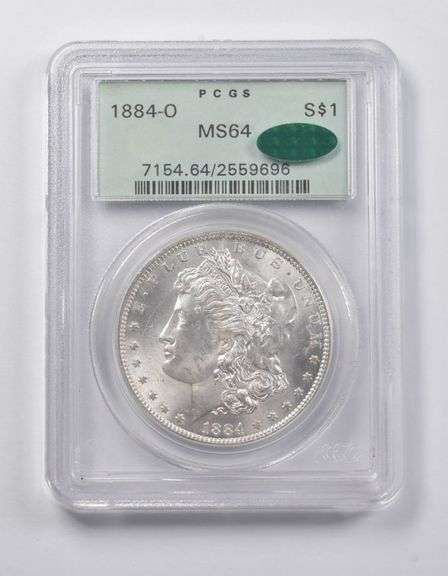 MS64 1884-O Morgan Silver Dollar CAC PCGS
