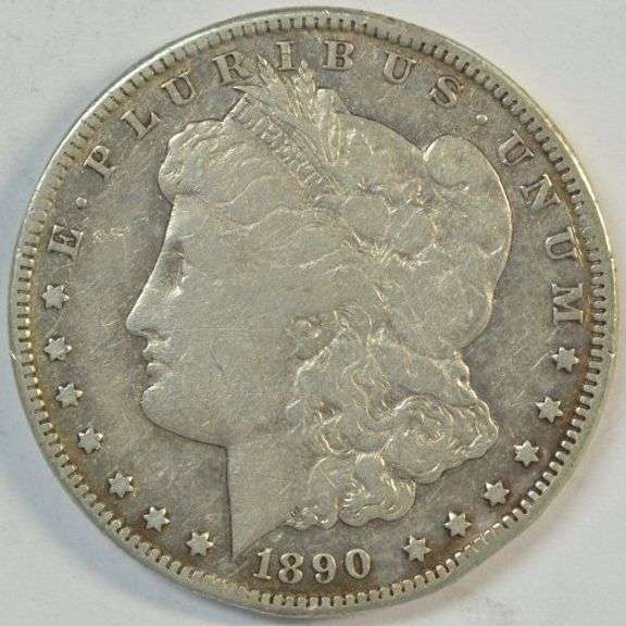 Key date 1890-CC Morgan Silver Dollar in circ