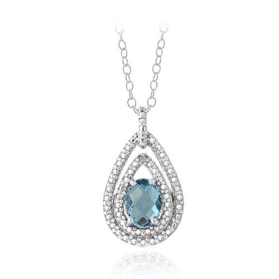 Sterling SilverLondon Blue Topaz Necklace
