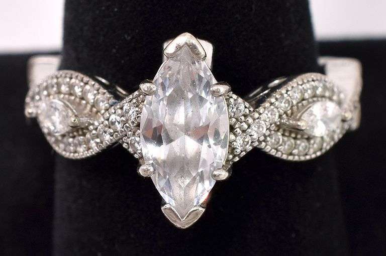 Beautiful CZ Ring In Sterling Silver