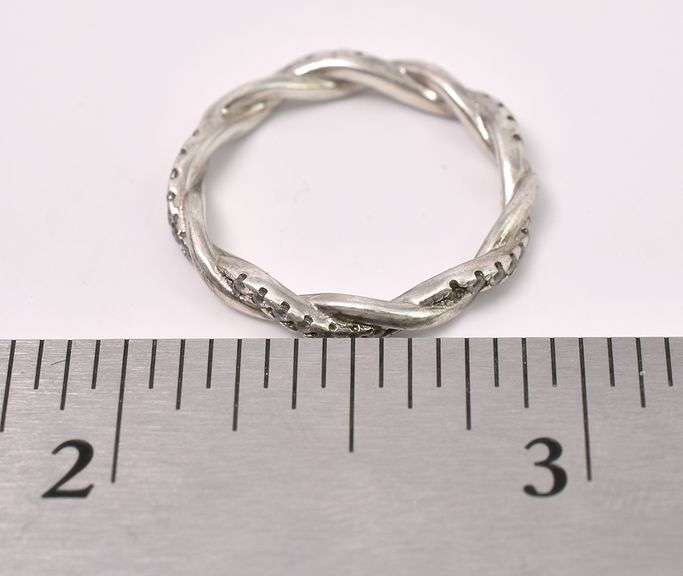 CZ Band Ring In Sterling Silver