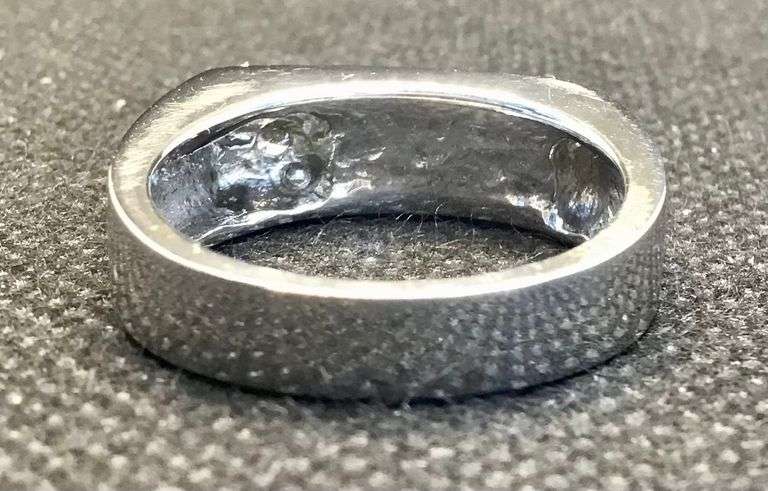 BOLD REGAL SIGNET STYLE  14K WHITE GOLD MEN'S DIAMOND RING