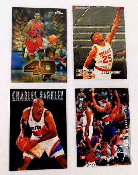 4 Basketball Cards - Barkley & Pippen
