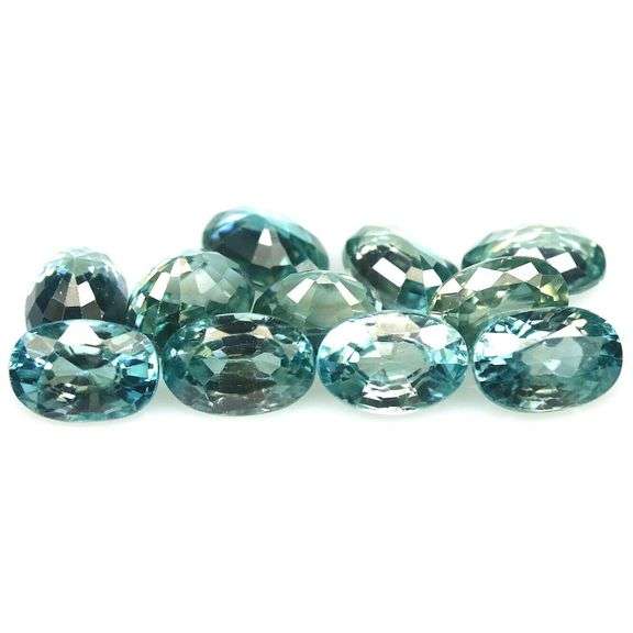 Radiant! 9.13ct baby blue Zircon set