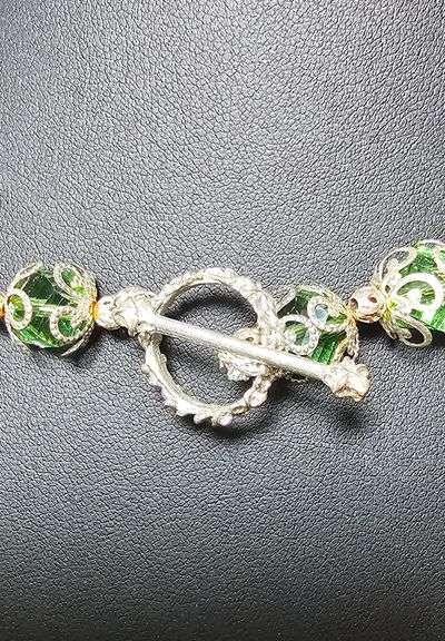 18 Kt White Gold Plated 49.5 Ctw Lab Emerald Necklace