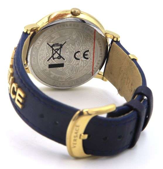 Versace V Circle Blue 38mm Quartz Watch