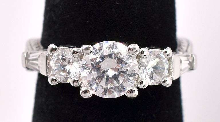 Fascinating CZ Ring In Sterling Silver