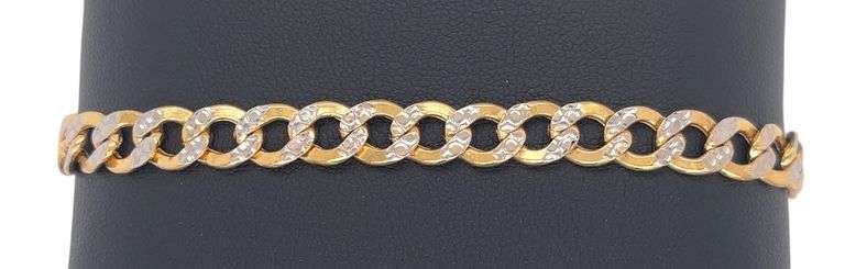 14K YELLOW GOLD CUBAN LINK CHAIN BRACELET