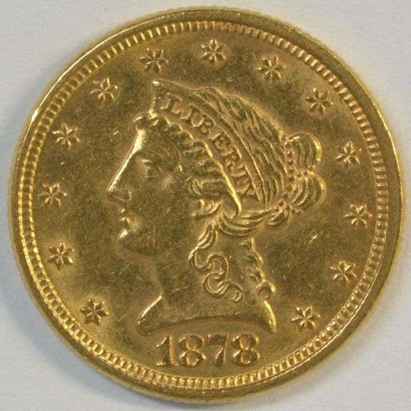 Flashy BU 1878 US $2.50 Liberty Gold Piece. Full strike