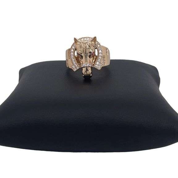 14K YELLOW GOLD LUCKY RING