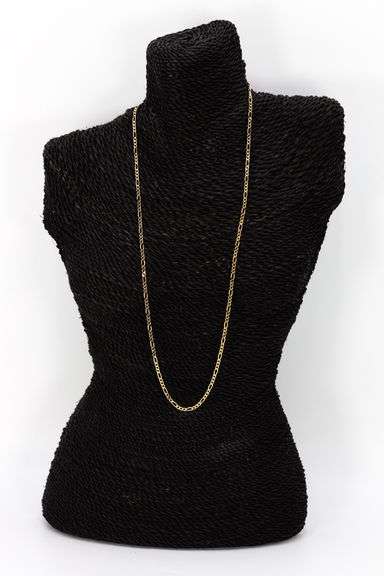22k Yellow Gold Plated Sterling Silver Diamond-Cut Figaro Link Chain 2.9mm Solid 925 Italy Necklace 28"