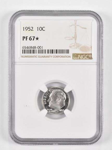 PF67* 1952 Roosevelt Dime NGC