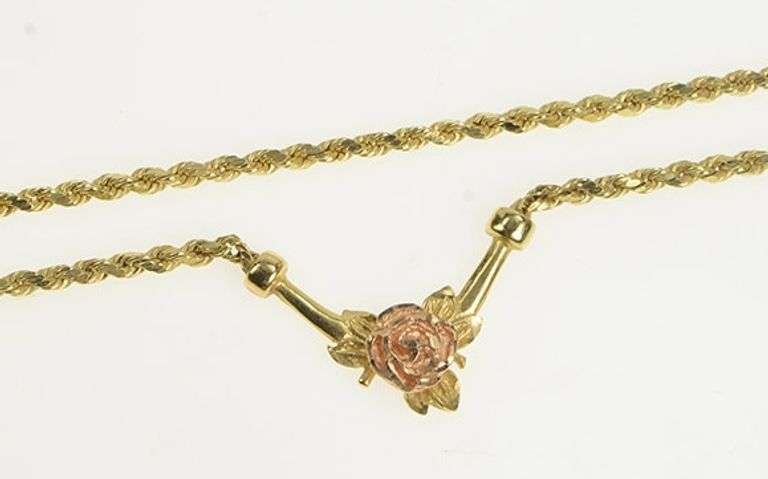 14K Yellow Gold 1.7mm Rope Link Classic Woven Chain Necklace