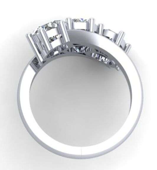 3 Stone 3.5 Ct Vvs1 G-H Fire Moissanite Ring