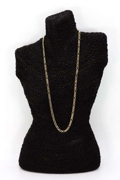 22k Yellow Gold Plated Sterling Silver Diamond-Cut Figaro Link Chain 4.5mm Solid 925 Italy Necklace 28"