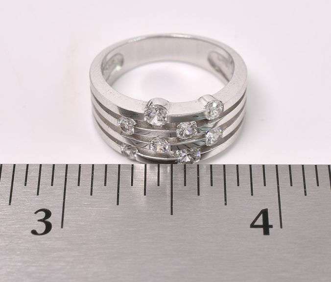 Cute CZ Ring In Sterling Silver