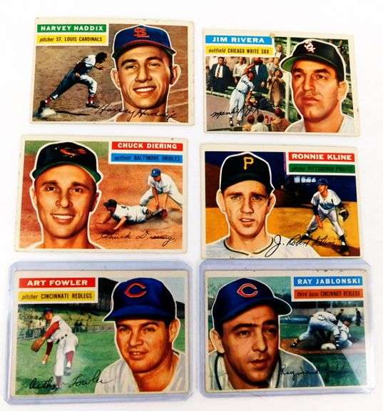 6 Topps 1956 Baseball Cards