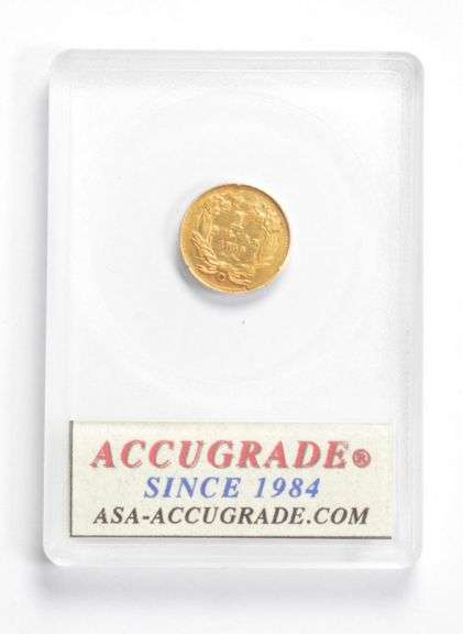 AU50 1859-C $1 Indian Princess Head Gold Dollar Piece - Type-3 ACG